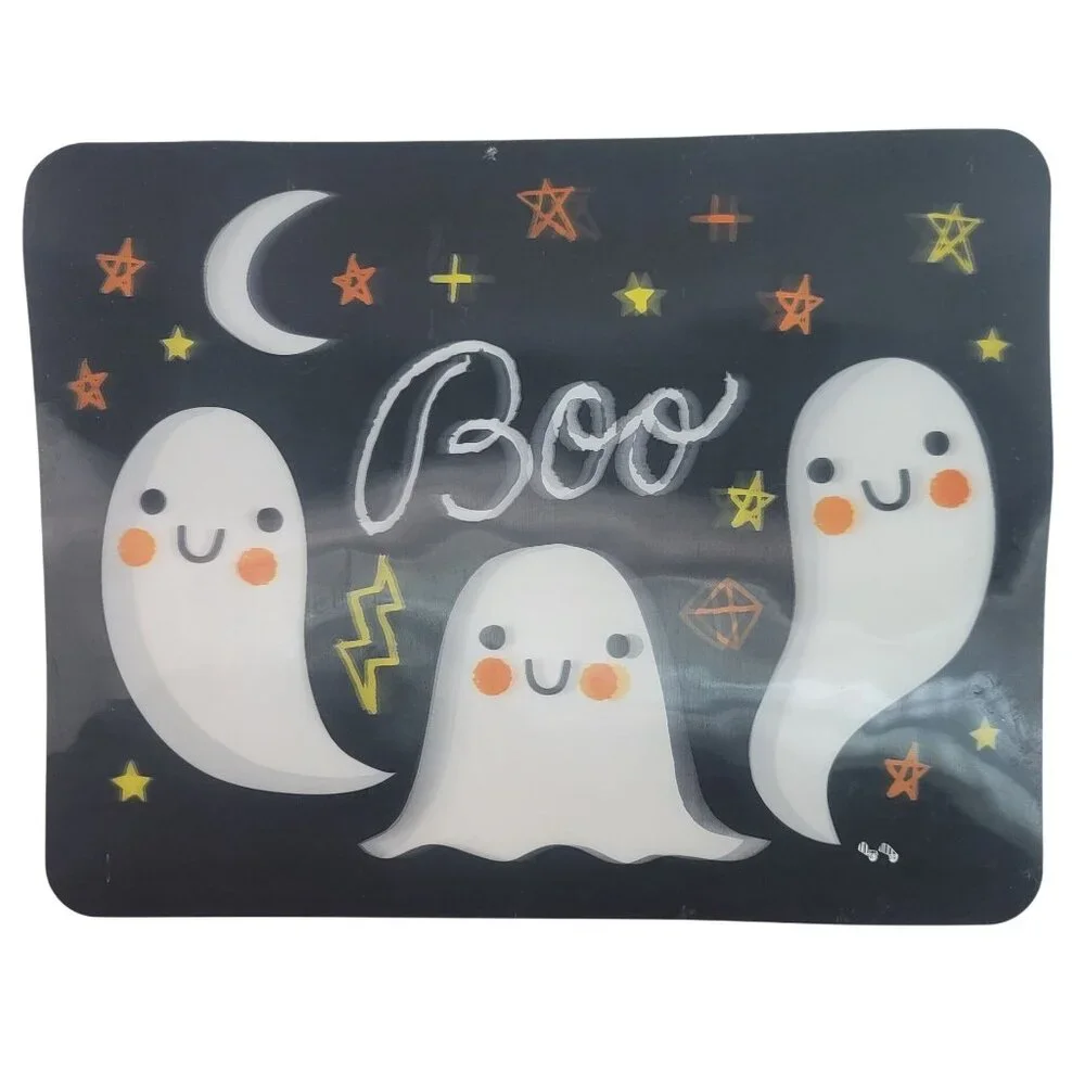 Target Halloween Lenticular Placemats x2 Ghosts Cat Owl Holographic 18